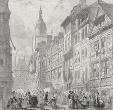 Rue du Gros Horloge, Rouen, 1824. Creator: Richard Parkes Bonington.