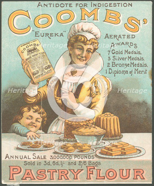 Coombs Pastry flour, 1890s. Artist: Unknown
