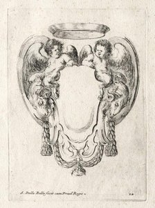 New Model for a Cartouche, 1647. Creator: Stefano Della Bella (Italian, 1610-1664).