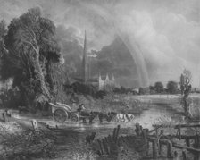 'Salisbury Cathedral from the Meadows', 1831, (1917). Artist: Unknown.