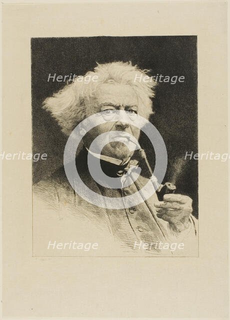 Portrait of Corot, n.d. Creator: Etienne-Gabriel Bocourt.