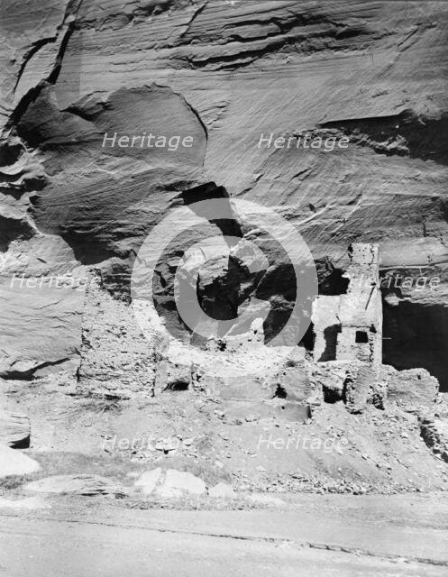 Antelope ruins showing prehistoric decorations, 1907, c1907. Creator: Edward Sheriff Curtis.
