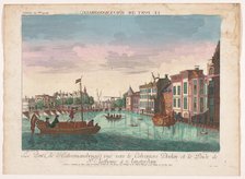 View of the Halvemaansbrug over the Amstel in Amsterdam, 1755-1779. Creator: Johann Friedrich Leizelt.