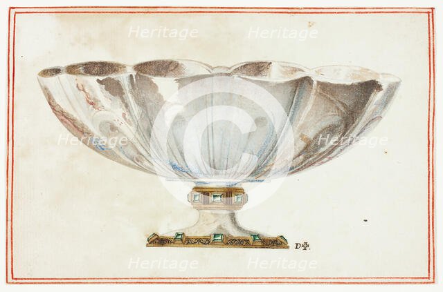 Fluted Bowl with Jewelled Base, n.d. Creator: Giuseppe Grisoni.