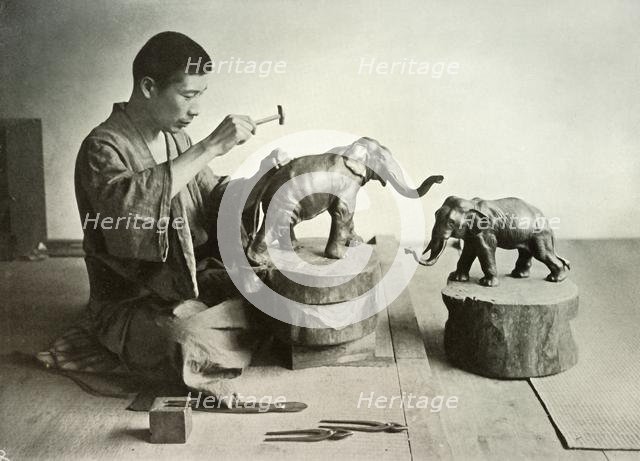 'The Bronze Sculptor', 1910. Creator: Herbert Ponting.