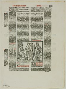 Illustration from Sextus decretalium liber by Bonifce VIII, plate 84 from Woodcuts from...1937. Creators: Unknown, Pope Boniface VIII, Max Geisberg.
