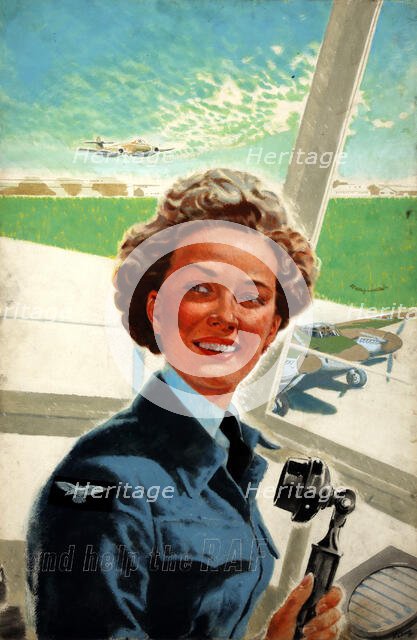 Forces Recruitment WAAF - And help the RAF, 1950. Creators: Central Office of Information, William Little.