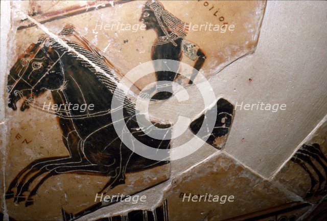 Horse Rider Detail from the Francois Vase, c6th century BC. Artists: Ergotimos, Kleitias.