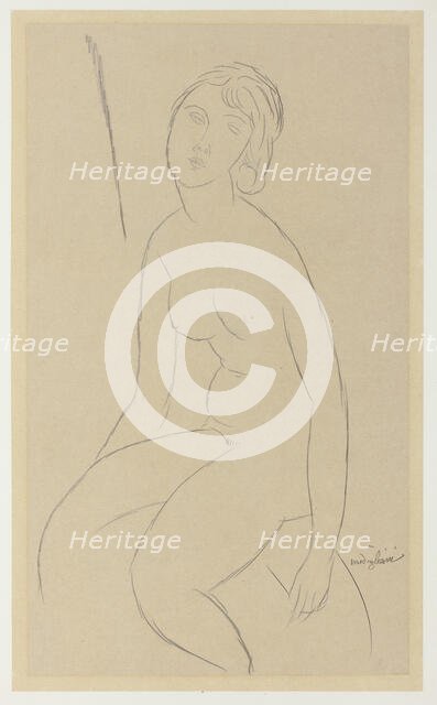 Seated Nude, 1918. Creator: Amadeo Modigliani.