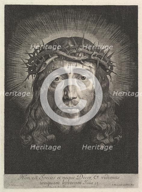 La sainte Face couronnee d'epines, (grand format). Creator: Jean Morin.