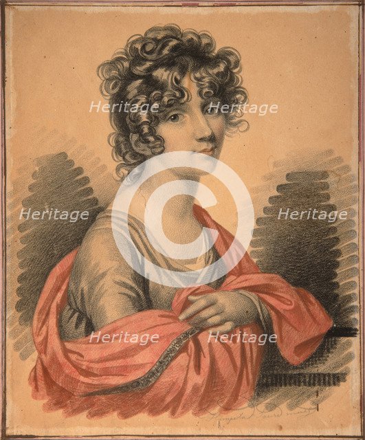 Portrait of Countess Varvara Ivanovna Golitsyna (?-1804), née Shipova, 1820s. Artist: Hampeln, Carl, von (1794-after 1880)