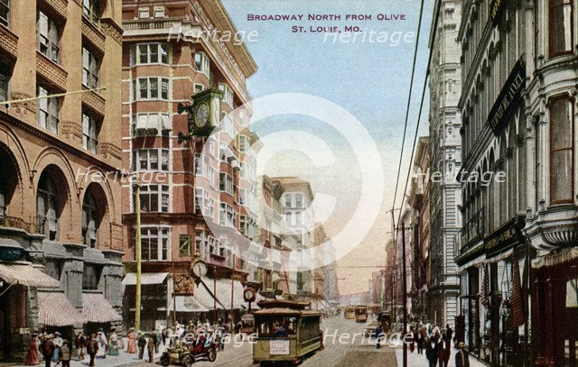 Broadway, St Louis, Missouri, USA, 1910. Artist: Unknown