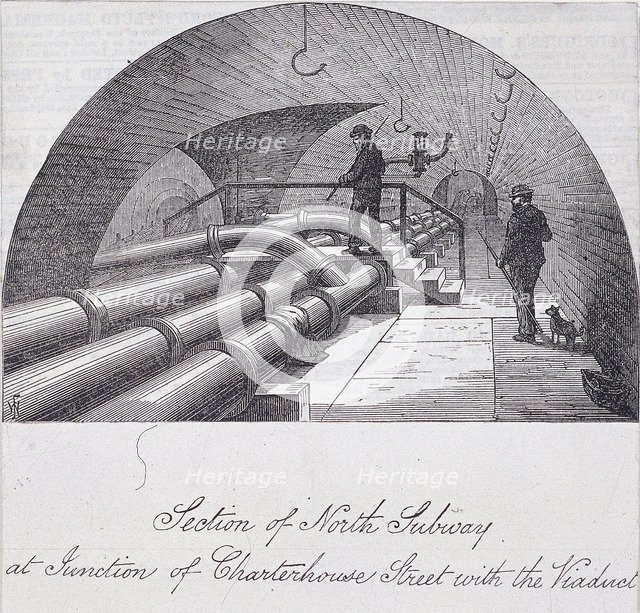 Holborn Viaduct, London, 1871. Artist: Anon