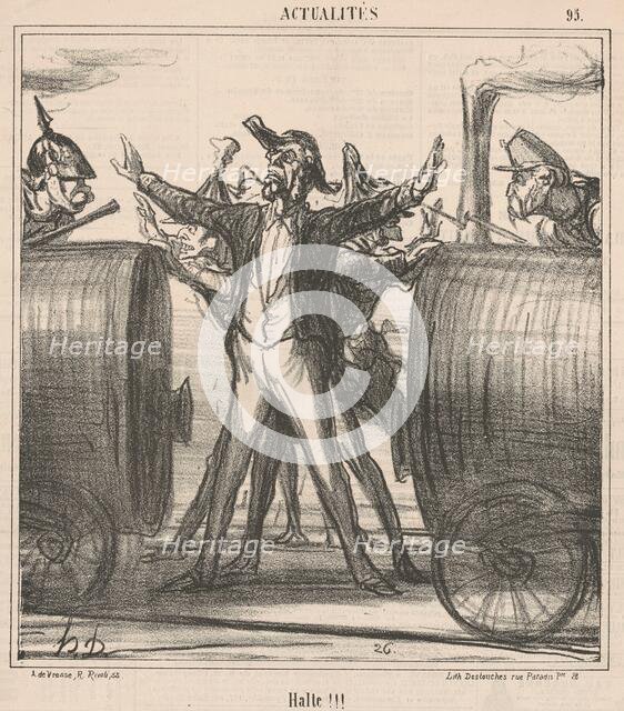 Halte!!!, 19th century. Creator: Honore Daumier.