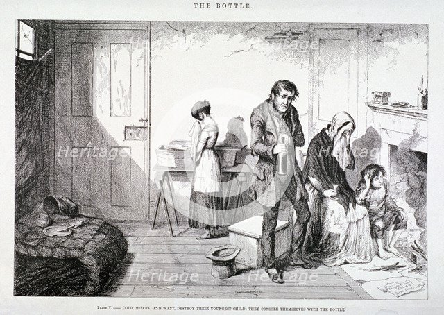 'The Bottle', 1847. Artist: George Cruikshank