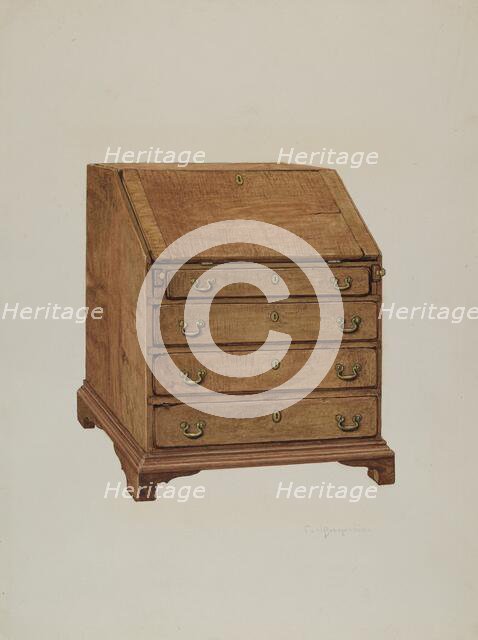 Writing Desk, 1939. Creator: Carl Buergerniss.