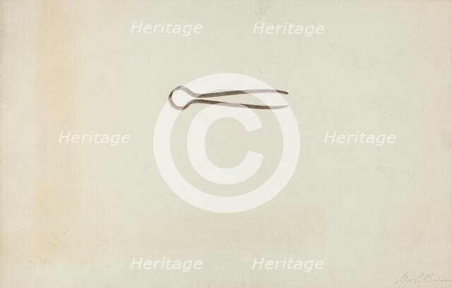 Iron Tweezer, c. 1938. Creator: George C. Brown.
