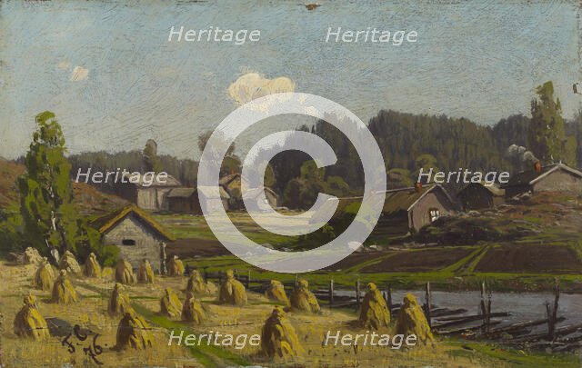 Shocks of Rye, 1876. Creator: Fanny Churberg.