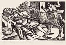 The Importunate Ass, 1928. Creator: Eric Ravilious.