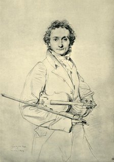 Paganini, Rome, 1819, (1943). Creator: Jean-Auguste-Dominique Ingres.