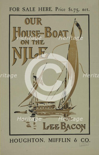 For sale here [..] our house-boat on the Nile, c1895 - 1911. Creator: Unknown.