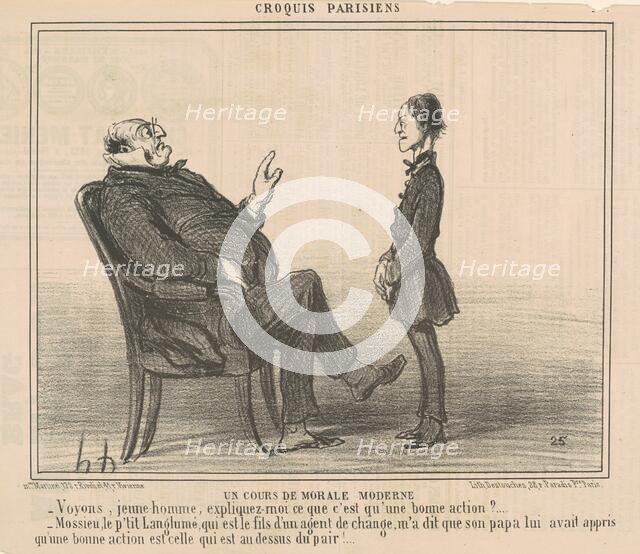 Un cours de morale moderne, 19th century. Creator: Honore Daumier.
