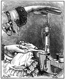 Small lockstick sewing machine, 1886. Artist: Anon