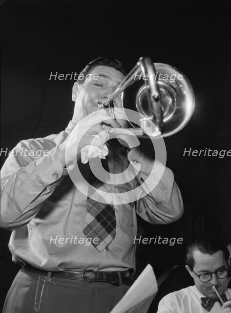 Portrait of Jack Teagarden, Victor studio(?), New York, N.Y., ca. Apr. 1947. Creator: William Paul Gottlieb.