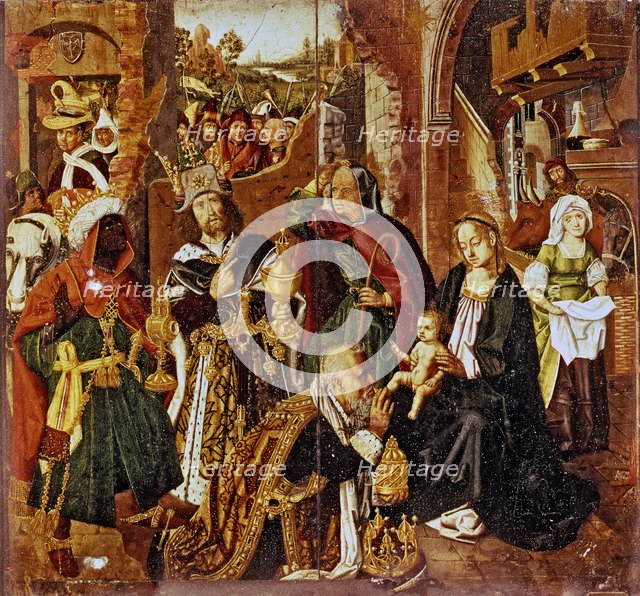  'Adoration of the Magi' (Epiphany) by Bartolomé Bermejo.