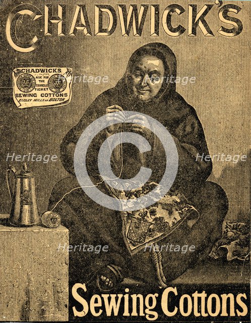 Chadwick’s Sewing Cottons, 19th century. Artist: Unknown