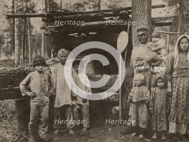 Settlers at their home, 1880. Creator: Unknown.