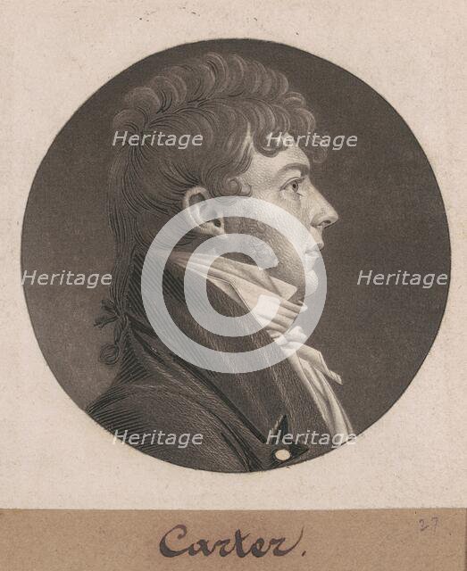 Carter, 1804. Creator: Charles Balthazar Julien Févret de Saint-Mémin.