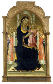 The Virgin and Child enthroned with six Angels, 1415. Creator: Lorenzo Monaco.