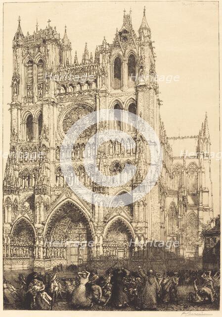 Amiens Cathedral (Cathedrale d'Amiens - Jour d'inventaire), 1907. Creator: Auguste Lepere.