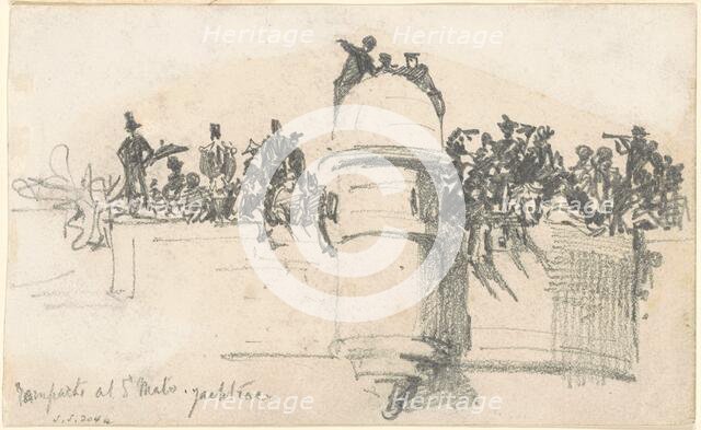 Ramparts at St. Malo?Yacht Race, 1875. Creator: John Singer Sargent.