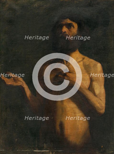 Study of Nude of Old Man, 1900-1920. Creator: Gejza Kukán.