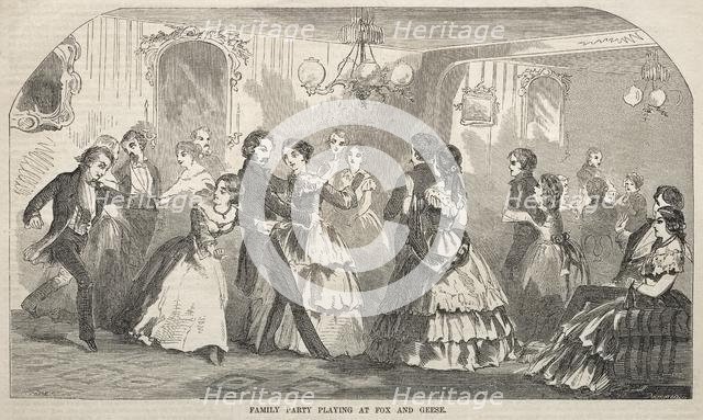 Family Party Playing at Fox and Geese, 1857. Creator: Winslow Homer (American, 1836-1910).