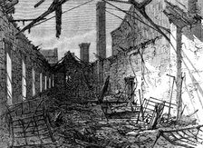 The fatal fire at the Liverpool Workhouse, Brownlow-Hill: ruins of the children's dormitory, 1862. Creator: Unknown.