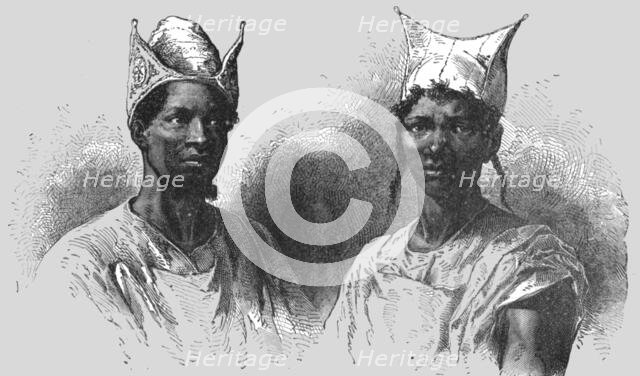 ''Bambaras and their Head-dresses; Journey from the Senegal to the Niger', 1875. Creator: Unknown.
