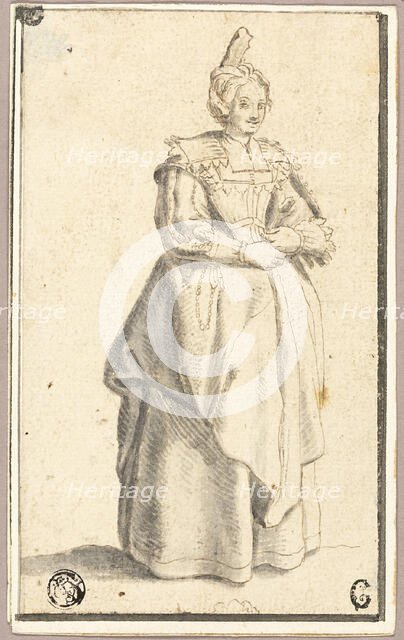 Woman in Full Dress, 1630/39. Creator: Unknown.