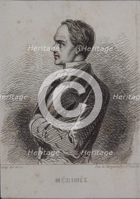 Portrait of the writer Prosper Mérimée (1803-1870), 1857.