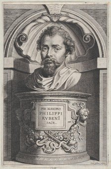 Bust portrait of Philip Rubens, in a niche, ca. 1627-78. Creator: Cornelis Galle II.