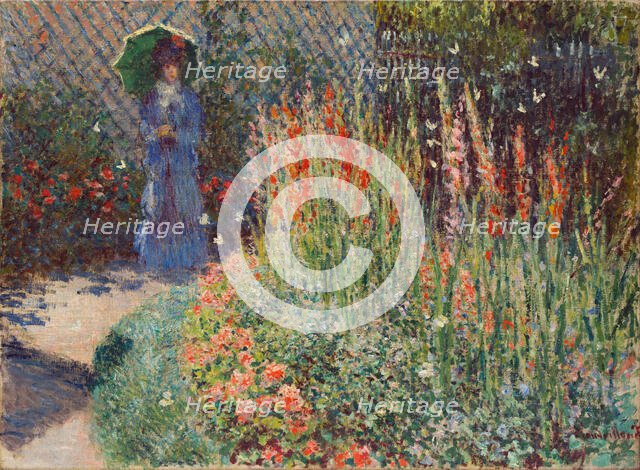 Rounded Flower Bed (Corbeille de fleurs), 1876. Creator: Claude Monet.