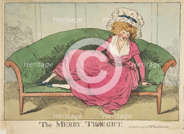 The Merry Thought, April 16, 1787. Creator: Attributed to Henry Kingsbury (British, active ca. 1775-98).