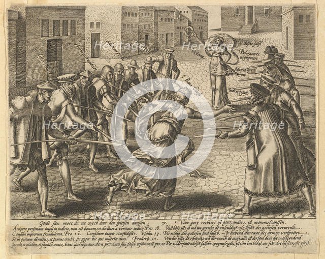 The Abuses of the Law, Plate 7.n.d. Creator: Hendrik Goltzius.