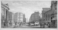 The Bank of England and the newly-straightened Prince's Street, City of London, 1837. Artist: Thomas Higham