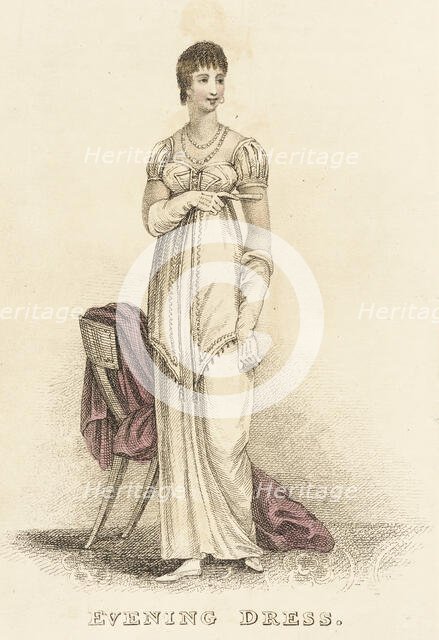 Fashion Plate (Evening Dress), 1813. Creator: Unknown.