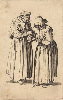 Two Beggar Women, c. 1622. Creator: Jacques Callot.