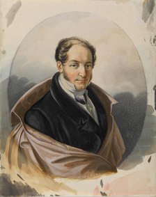 Portrait of Alexander Ivanovich Lorer (1779-1824), Early 1820s. Creator: Hampeln, Carl, von (1794-after 1880).