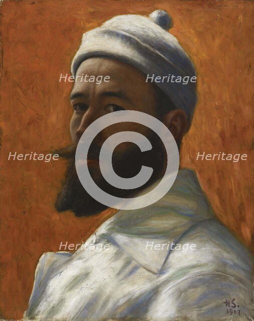 Self-Portrait, 1907. Creator: Hugo Simberg.